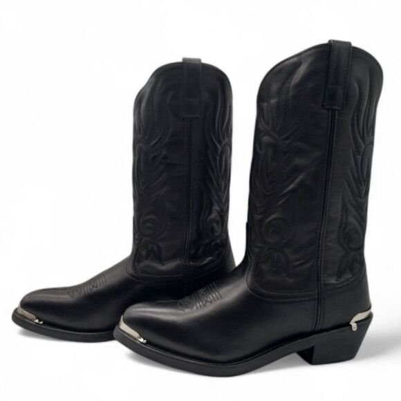 Laredo Men's Size 11.5 EW Black Mccomb Mid Calf Round Toe Cowboy Western Boots - Picture 5 of 15
